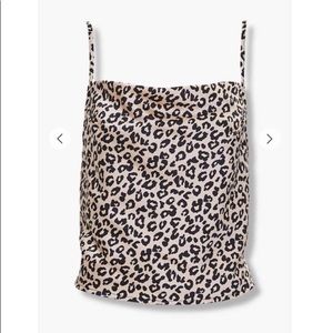 Cheetah print satin cami